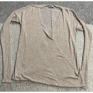 Abercrombie & Fitch Women's Size XS Long Sleeve Wrap Front Sweater Cream